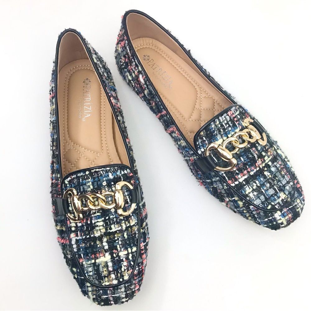 Patrizia Spring Step CHANELLO Multicolored Sparkle Tweed Knit knot Loafer